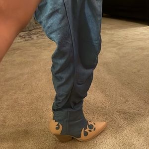 Denim Cowgirl Boots
